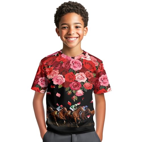 Image of Kids Graphic T-Shirt Boys Girls Novelty Tees Top Short Sleeve Shirts Summer Blouses 3-16