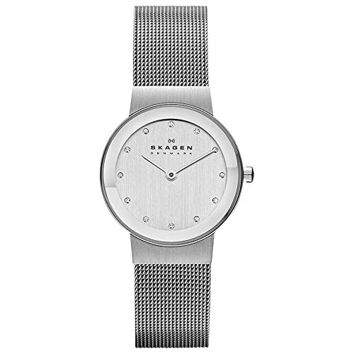 Skagen Freja reloj para mujer, movimiento de cuarzo con correa de acero o piel, Tono...