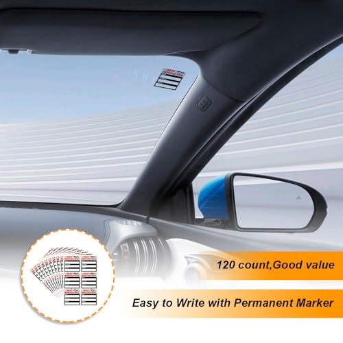 Image of Oil Change Stickers Static Cling, 120pcs 2x2 Inches Oil Change Reminder Sticker for Windshield with No Residue, Clear Next Service Due Labels Universal for Car Auto Vehicle Window