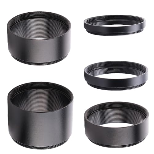 Starboosa M48 2-Inch Extension Tube Kit — 5/7/15/20/30mm Rings — M48×0.75 Male & Female Threads — for DSLR/SLR Backfocus, Flatteners & Eyepieces — 5-Ring Set