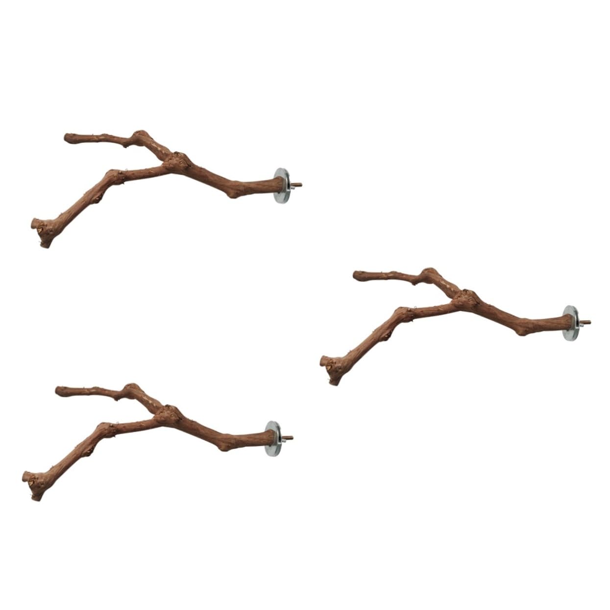 VANZACK 3pezzi Posatoio Per Uccelli Legno Per Pappagalli Giocattolo Per Addestramento e Riposo Struttura Robusta Stile Casual Per Gabbie Di Uccelli