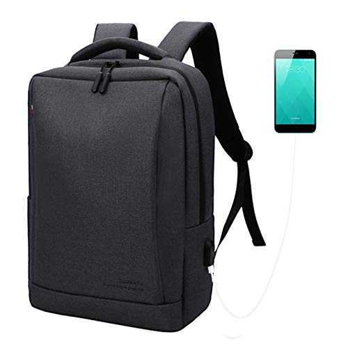 Laptop Rucksack Herren, Fanspack Business Laptop Rucksack 15.6 Rucksack Herren Ladeanschluss Business Rucksack Schwarz Oxford Wasserdicht Schule
