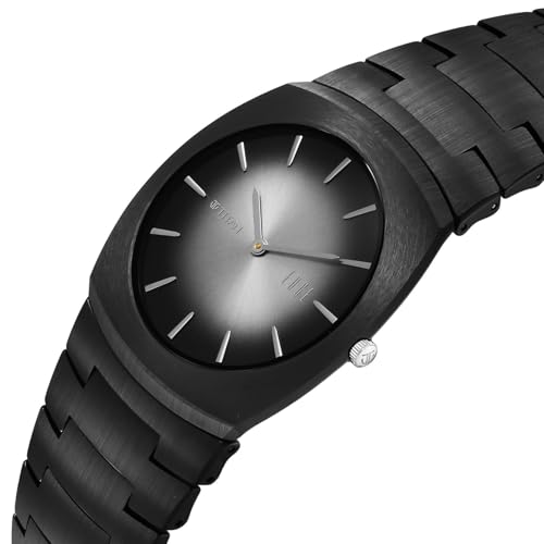 Image of Titan Edge Fumage Quartz Analog with Black Dial Black Ceramic Strap Watch for Men - 10055NC01