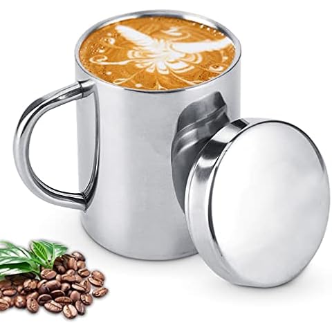 Taza térmica de acero inoxidable HERCHR 220ml con tapa y asa Cover