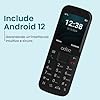 ADOC K6 Telefono cellulare 4G gratuito per anziani con tasti grandi e Android 12. Telefono senza fili con scheda SIM. con HD Voice, Volte, VoWiFi, Bluetooth, Wi-Fi. Apparecchi acustici compatibili