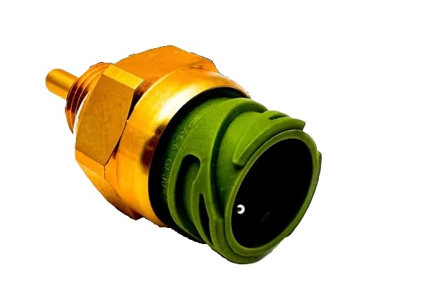 Peterbilt OEM Temperature Sensor, Gold, Green Connector, Heavy Duty Engine, Part 1844101PE