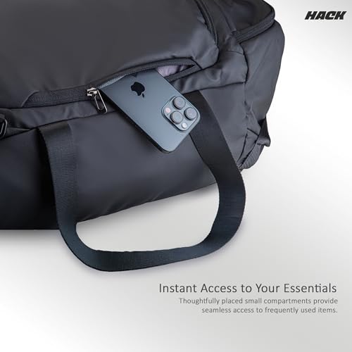 Image of Hack Athletics 30L Duffle Gym Bag for Men & Women - Water-Resistant Sports, Travel & Fitness Bag with Wet Pocket, Multiple Compartments, Durable Polyester, and Adjustable Shoulder Strap