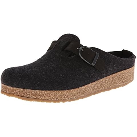 HAFLINGER Unisex GZB Wool Clogs, Charcoal, 40EU Cover