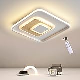 Fuente de luz LED de Ahorro de Energía de Alta Calidad: La lámpara de techo utiliza una fuente de luz de chip LED incorporada de alta calidad, la potencia es de hasta 28 W y 2800 lúmenes, que es más brillante y más eficiente energéticamente que las bombillas incandescentes tradicionales, y tiene una vida útil más larga .