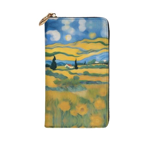 A Field Pattern Long Clutch Wallet for Fashionable Women - Lightweight, Durable, Personalized, and Stylish2