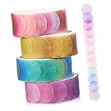 FUNOMOCYA 4ボリューム巻 スク ブック用和テープ スリッシュなドットデザイ