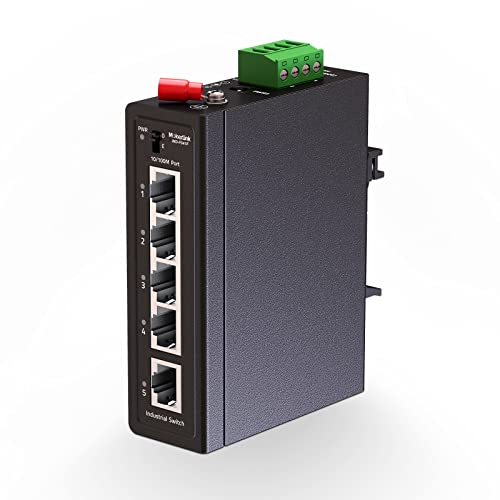 Switch Rail DIN Industriel MokerLink 5 Ports évite les pannes réseau