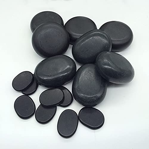 oksano 16 PCS Große Hot Massage Stone Heiße Basaltsteine Hot Stone Massagegerät Hot Stone Set Basalt Hot Rocks Steine – Ideal für Spas, Massage-Therapie, Entspannung - Image 3