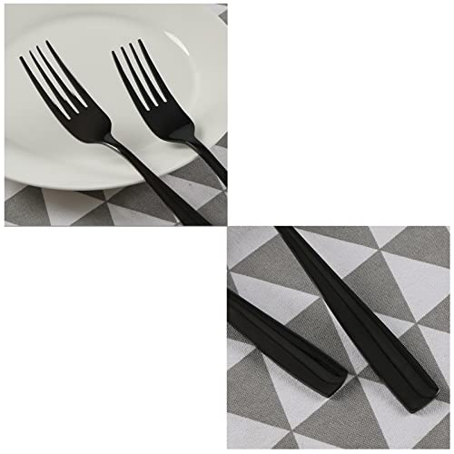 Teyyvn Set of 12 Stainless Steel Table Forks, Black Dinner Fork - Image 3