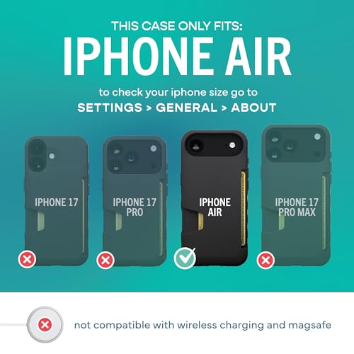 Image of Smartish - Lime Time - iPhone Air Wallet Case - Wallet Slayer Vol. 1 [Slim + Protective] Credit Card Holder - Fits iPhone Air