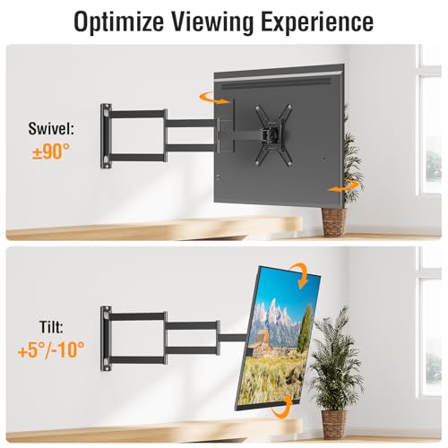 Image of ELIVED Long Arm TV Mount for 14-42 inch TVs Monitors, Max VESA 200x200