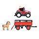 Dickie Toys ABC Massey Ferguson Traktor für Kinder ab 1 Jahr (30 cm) - Bauernhof-Trecker mit Tier-Anhänger & Pferd, Spielzeug zur Förderung der Motorik mit beweglichen Teilen, Licht und Sound