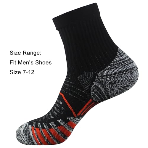Men's and Women's Anti Blister Odor Control Cushioned Ankle Low Cut/Quarter Crew Athletic Running and Cycling Socks3