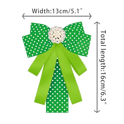 Image of Ribbon Polka Dots Bow Ties Cute Bowties for Women, Clip Fashion Collar Decoration