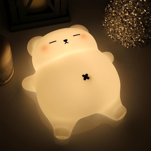 Lámpara nocturna silicona recargable para niños