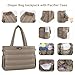 Diaper Bag Tote with Silicone Pacifier Case, Crossbody Hospital Bag Travel Large Mommy Bags,Baby Diaper Bags with Shoulder Straps,Khaki