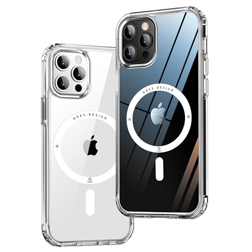 Image of ONES for iPhone 14 Pro Case, Hybrid Magnetic Phone Case, Compatible with MagSafe, Military Grade Protection, Shockproof Airbag, Anti-Yellow Silicone Cover, Scratch-Resistant, Thin, Clear