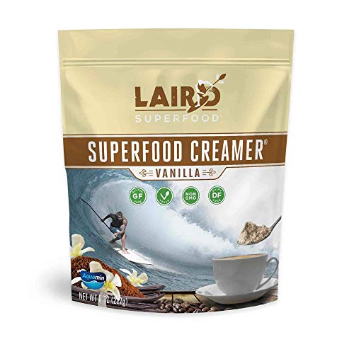 Laird Superfood Non-Dairy Original Superfood Vanilla Coconut Powder Coffee Creamer, Gluten Free, Non-GMO, Vegan, 8 oz. Bag, Pack of 1