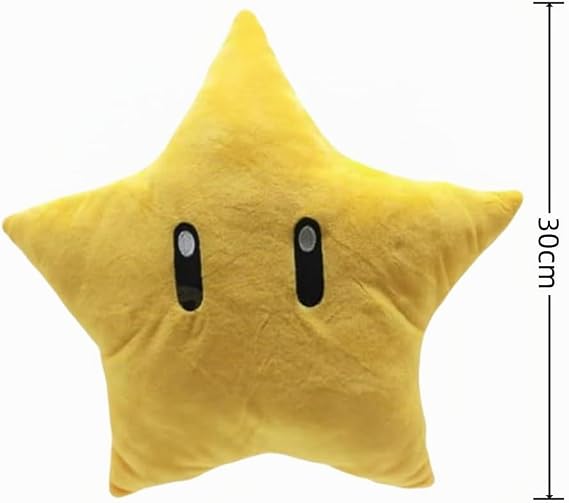 AOLIAY Yellow Star Plush Toy Comfortable Cushion Cute Stuffed Toy Plush Cushion Doll Cartoon Stuffed Toy Doll Decorative Cushion 30 cm