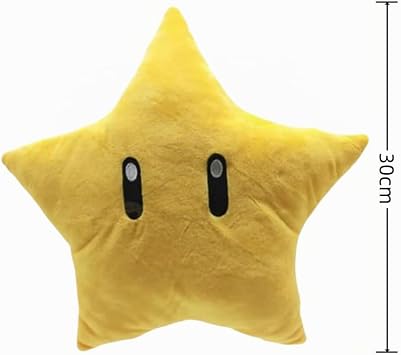 AOLIAY Yellow Star Plush Toy Comfortable Cushion Cute Stuffed Toy Plush Cushion Doll Cartoon Stuffed Toy Doll Decorative Cushion 30 cm