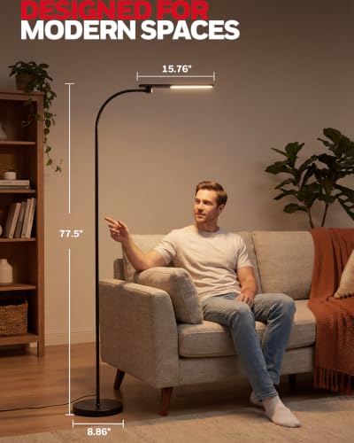 Honeywell LED Floor Lamp, CRI97 Full Spectrum, Dimmable Reading Lamp 77" - image 7