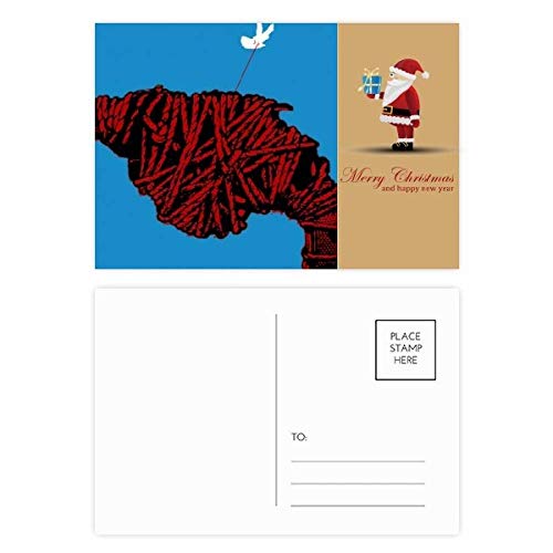 Cartes postales Père Noël motif paix lot de 20 parfaites pour accompagner vos cadeaux