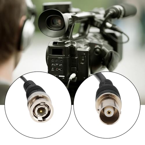 The Lord of the Tools BNC Coaxial Y Splitter Cable BNC Female to Dual BNC Male Adapter Cable for CCTV System Radio Modem Camera Total Length 40cm BNC Splitter 2 in 1 Out Coax Jumper Cable