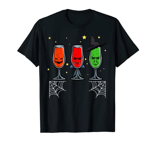 Copa de vino de brujería Calabaza Drácula Bruja Halloween Camiseta