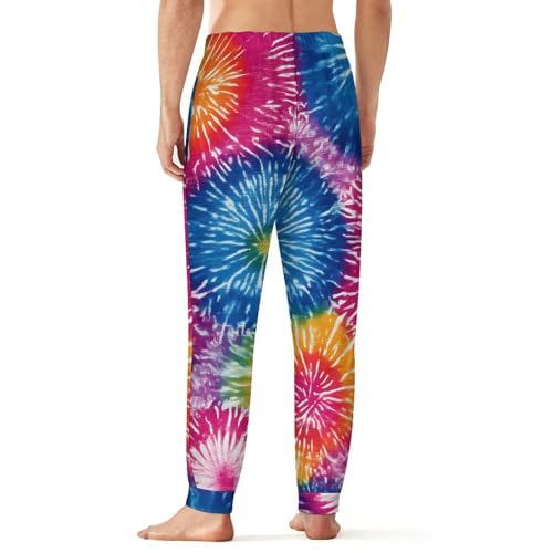 Circular Tie-Dye Fireworks Men's Pajama Pants Lounge Pant Sleepwear PJ Bottoms2