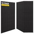AUTORIFIC Acoustic Panels,10 Pack Sound Panels Noise Reducing for Walls,47.2"x23.6"x0.35" Soundproof Wall Panels,High-Density Acoustic Wall Panels,Decorative Wall Sound Absorbing Panel,Black