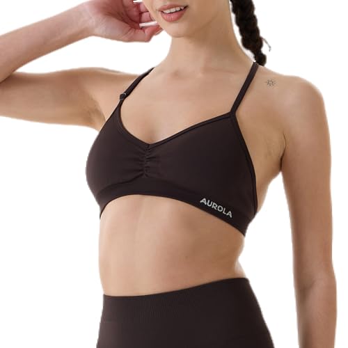 AUROLA Mercury Workout Sports Bras Women Athletic Removable Padded Backless Strapy Minimal Crop Top3