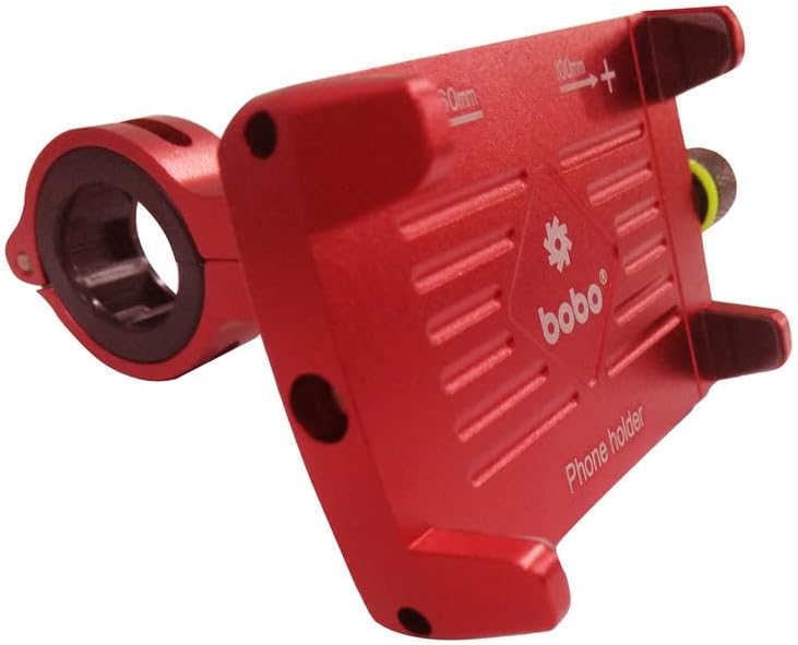 BOBO BM3 Aluminium Waterproof Bike/Motorcycle/Scooter Mobile Phone Holder Mount, Ideal for Maps and GPS Navigation (Red)