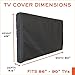 Outdoor TV Cover 86-90 inch - WITH ZIPPER, Weatherproof, Waterproof 360 degrees protection, Soft Non Scratch Interior - Black