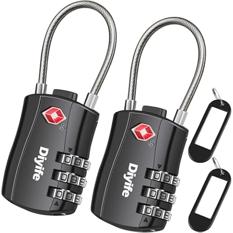 Diyife TSA Approved 3-Digit Luggage Locks Cover