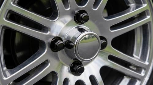 Image of MASSFX 16-Pack Durable Black 14mm Hex Lug Nuts, 32mm Length, & 10x1.25 Thread - Heavy Duty Replacement Lug Nuts for Golf Cart Wheels, Fits Most EZGO, Club Car & Yamaha Golf Cart Wheels