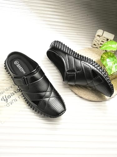 Image of KASTAVA KS 102X Comfortable Premium Synthetic Casual Sandals | Adjust Velcro Closure | Lightweight Everyday Wear Sandals for Men