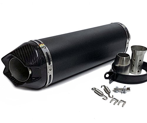 Amazon | 汎用50.8mm カーボン ラウンドマフラーロングタイプGP