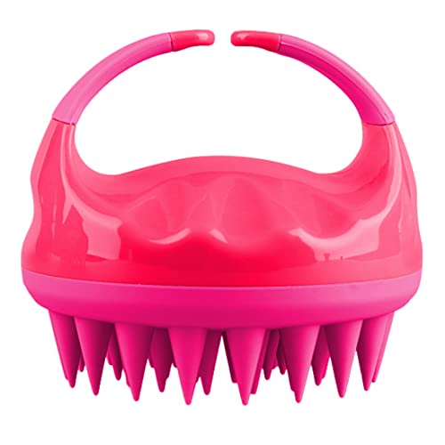 ELEPHANTBOAT® Hair Scalp Massager Shampoo Brush with Soft Silicone Bristles, Comfort Scalp Care Manual Head Massager for Anti Dandruff, Exfoliating-Pink