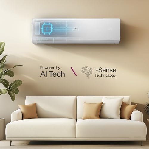 Image of Godrej 3 Ton 3 Star, 5-In-1 Convertible Cooling, AI powered, Inverter Split AC (Copper, 2025 Model, Heavy duty cooling at 52 C, AC 3T SIC 36JTC3 WZP, White)