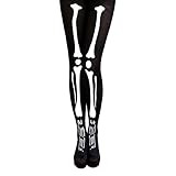 Oblique-Unique® Skelett Strumpfhose Knochen Nylonstrumpfhose Helloween Kostüm