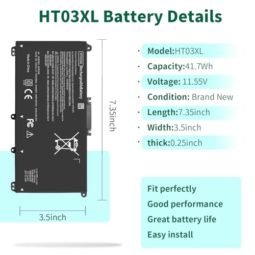 Image of HT03XL L11119-855 Laptop Battery for HP Pavilion 14-CE 14-CF 14-DF 15-CS 15-DA 15-DB 15-DW 17-by 17-CA Series 15-CS0053CL 15-DW0033NR 15-DA0014DX L11421-542 L11421-2C2 HSTNN-UB7J HSTNN-DB8R HT03041XL