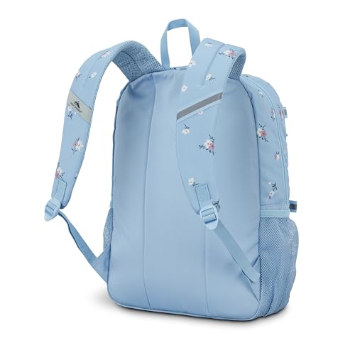 Image of High Sierra Everclass Backpack - Travel or Work Laptop Bookbag with 360 Reflectivity, Dual Water Bottle Pockets & Fits Laptops Up To 15.6 inch, One Size, Floral Blue