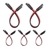 5PCS SAE Connector with 14 Gauge Wire,13 Inch 2 Pin SAE Battery Connector for Quick Disconnect,Multi-Purpose 12V SAEs Cable Plug Car Accessories for Cars,Boats,Motorcycles