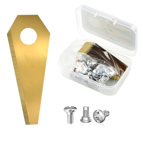 Mähroboter Klingen, CIYIN 18 Stück Ersatzklingen für Mähroboter mit Schrauben, Titan Ersatzmesser, Titan Messer Klingen Set, Mähroboter Messer Kompatibel mit Bosch Indego