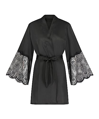 Hunkemöller Kimono Satin - black - XS/S